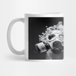 Cyberpunk Gasmask Artwork / Gasmask Splashing In Water Mug